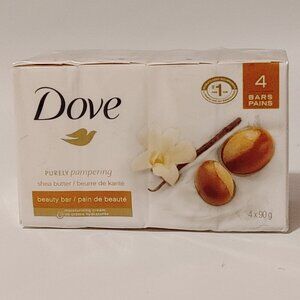 DOVE Purely Pampering SHEA BUTTER BEAUTY BAR Pack of 4 Moisturizing Cream 4x90g